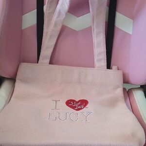 Pink 'I Love Lucy' Tote Bag